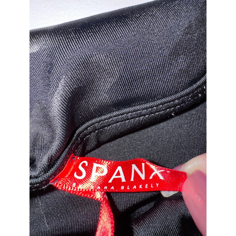 Spanx Faux Leather Camo Leggings Black High Waisted 1XL Camouflage Pants - Picture 6 of 14